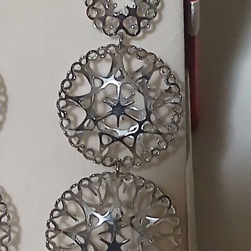 Silver long earrings 8.5 cm new