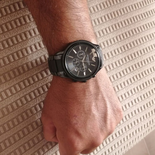 Emporio Armani men's watch, black