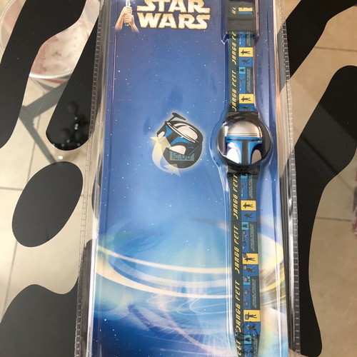 Star Wars Jango Fett Figural Head Kids Watch New 2002 Zeon