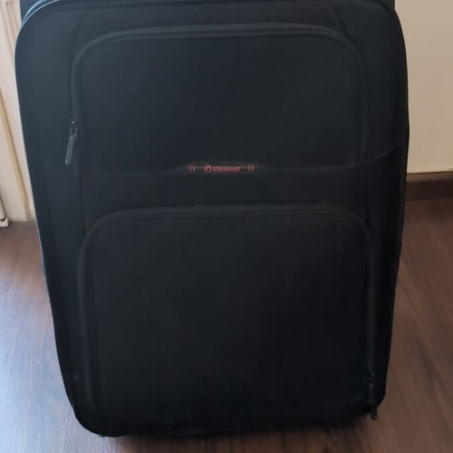 Diplomat suitcase used, black without telescopic handle