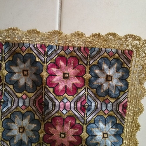 Set of handmade counted cross-stitch embroidery new