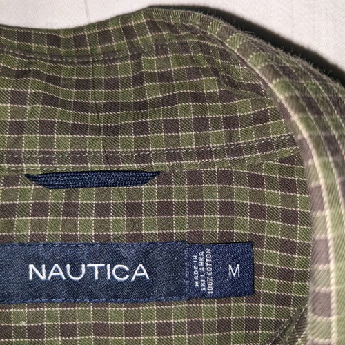 Nautika men's shirt size M with long sleeves, like new, green