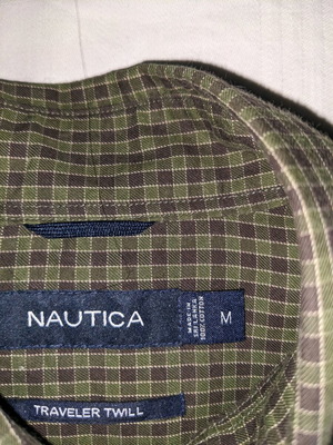 Nautika men's shirt size M with long sleeves, like new, green