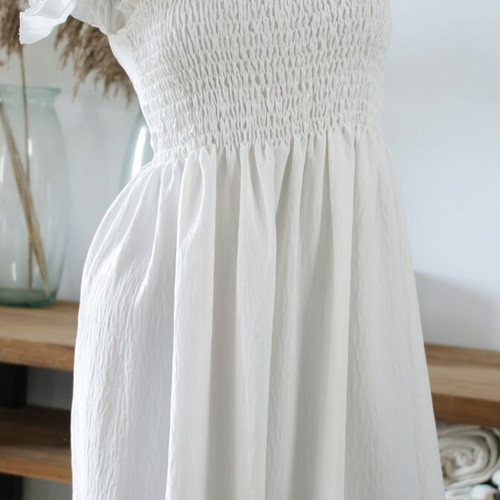 Off Shoulder Dress White New, Size S