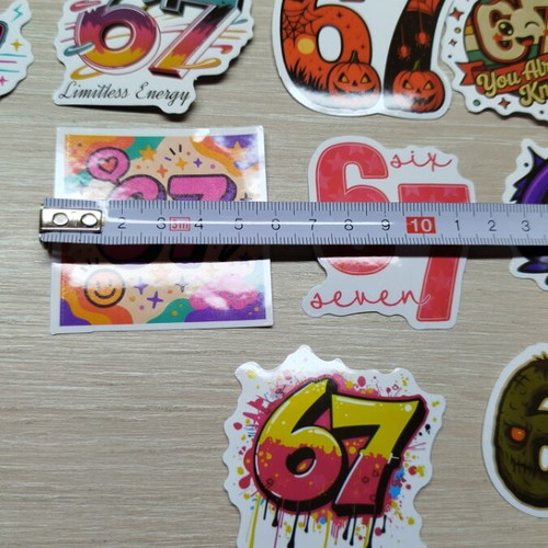 Vinyl stickers 55 pieces themed 6 - 7 new