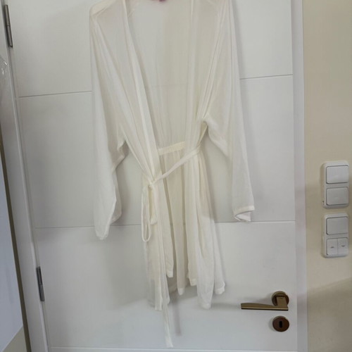 Victoria's Secret white sheer robe with belt, one size