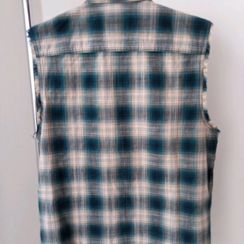 Ckh sleeveless plaid shirt, size M, boys' 12 years