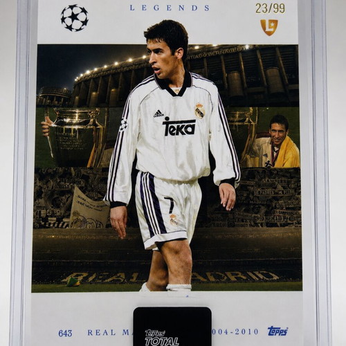 Topps Total Football Legends Real Madrid Raul card like new, numbered 23/99