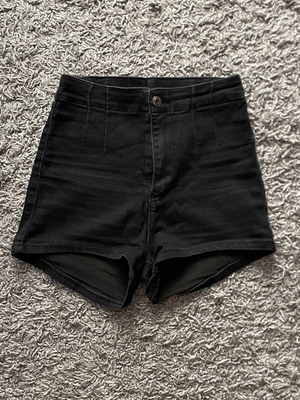 Bershka Black Denim Shorts new, size XS