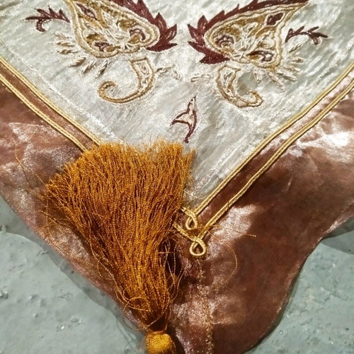 Set of 4 new Indian silk scarves of various sizes