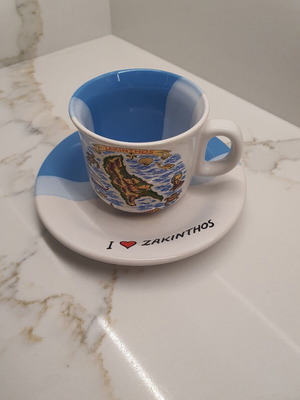 Zakynthos cup with saucer like new