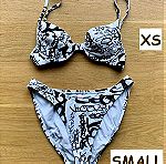  VICTORIA’S SECRET Graffiti Print Bikini - Size XS (Top) & Size SMALL (Slip)