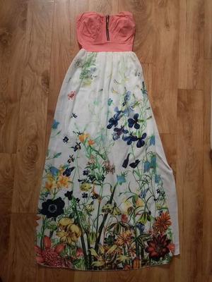 Light long dress s/m summer like new, coral color