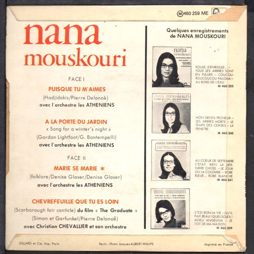 Nana Mouskouri 45 RPM vinyl like new