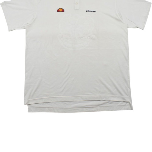 Ellesse Vintage 90s Tonal Graphic Tennis Polo Shirt used, size Large