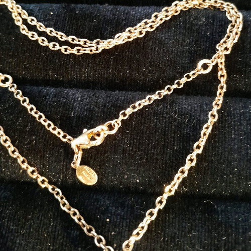 Necklace silver 925 like new, gold plated with enamel Vogue