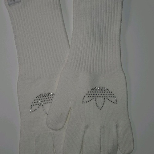 Adidas white gloves like new, medium size