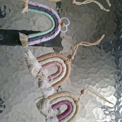 Decorative fabric rainbow set of 5 like new