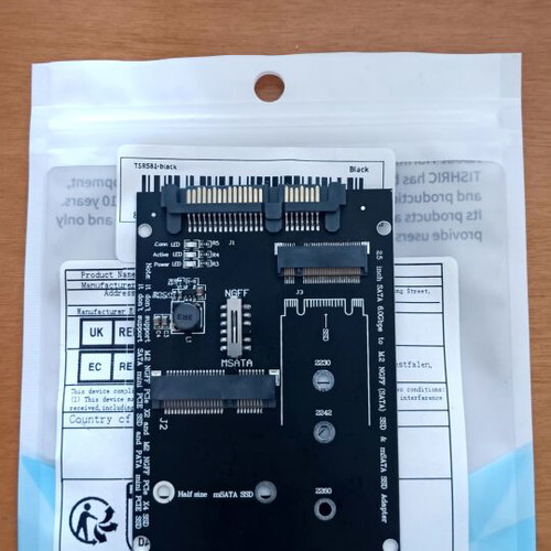 2.5 inch SATA to M.2 NGFF SSD and mSATA SSD adapter card