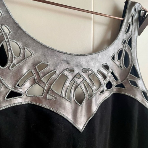 Miss Selfridge Little Black Dress Medium-Large like new with silver bust