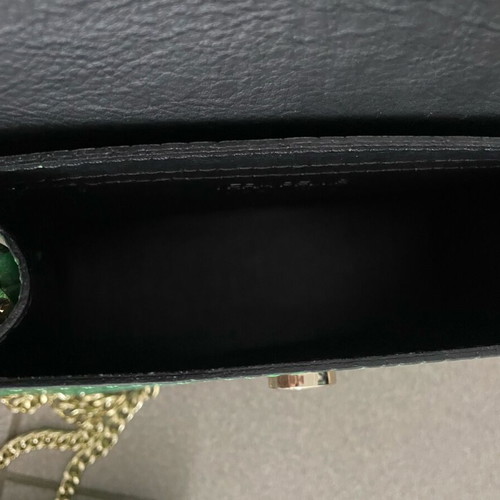 Iraklis Pantsios leather handbag new, green and gold