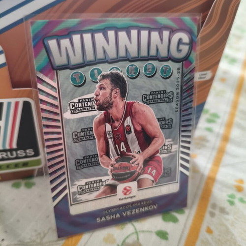 Sasha Vezenkov Winning Ticket Panini Euroleague Contenders 25-26 new