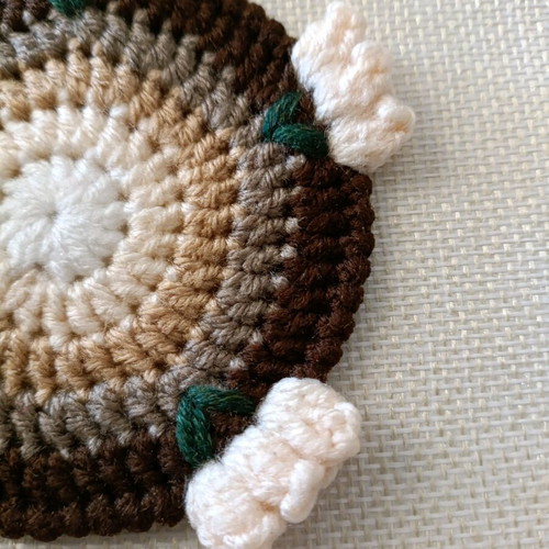 Knitted coaster handmade new