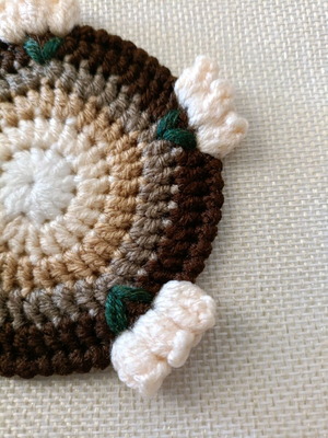 Knitted coaster handmade new
