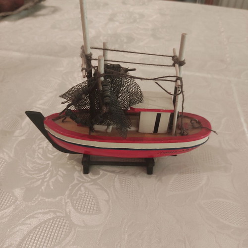 Souvenir wooden boat used from Monemvasia