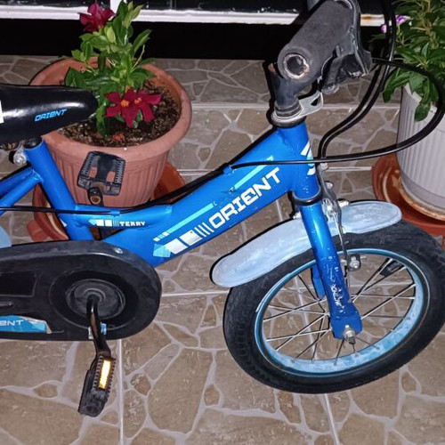 Orient Terry 14" BMX bike, blue, men's