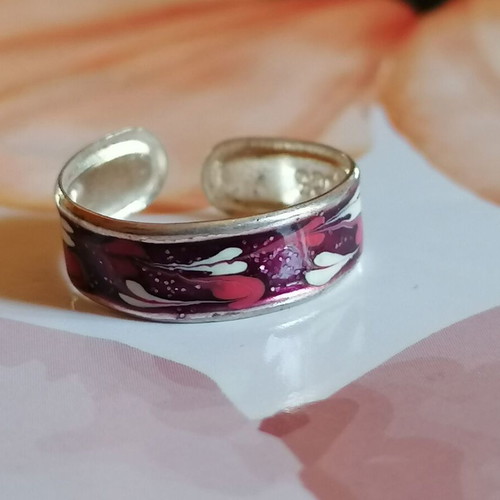 Silver 925 Painted Purple Ankle Ring new