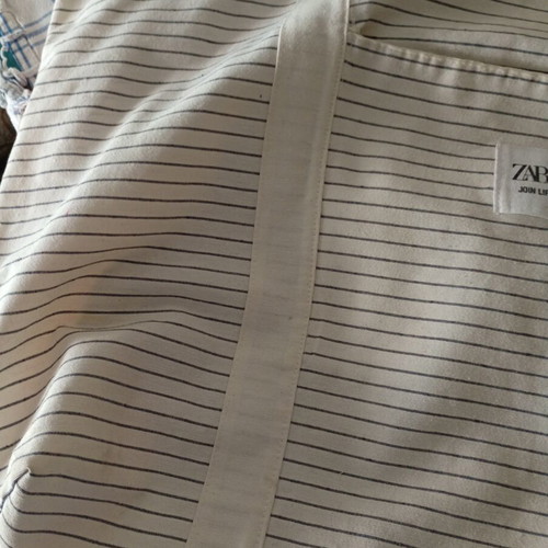 Zara white cotton shoulder bag, 60x45 cm, unused