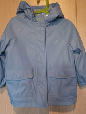 Zara waterproof jacket for girl size 110cm like new, blue
