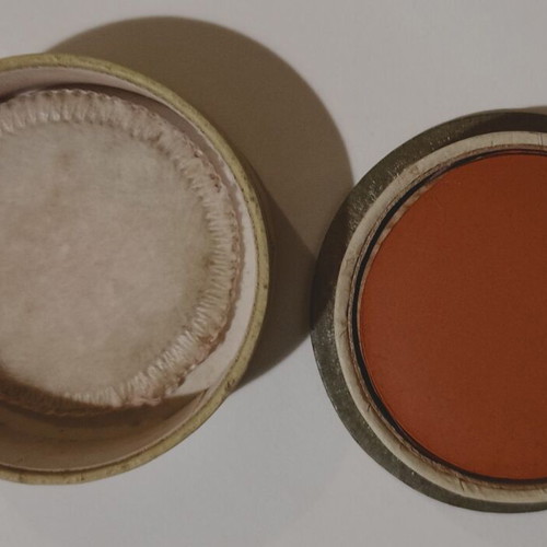 Paper round blush box NOLICE, PARIS - AURORE used, coral color