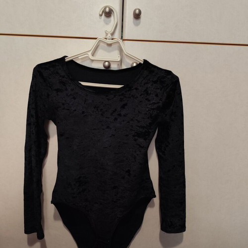 Velvet bodysuit used, black, sizes S and M