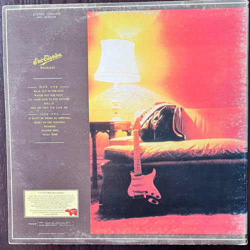Eric Clapton Backless vinyl used, rock
