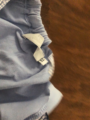 Alouette T-shirt 12 years like new, blue with neck tie detail