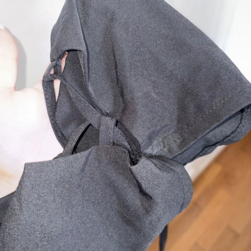 Shein black top with cords like new