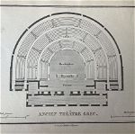 1840 Αρχαίο Ελληνικό Θέατρο σχέδιο ,ατσαλογραφία