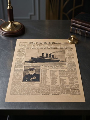 Αφίσα The New York Times Titanic 42x30 εκ. χαρτί κραφτ