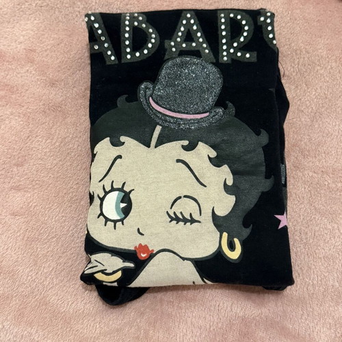 Oysho Vintage Small Black Betty Boop Top Bodysuit like new