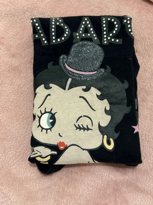 Oysho Vintage Small μαύρο top κορμάκι Betty Boop σαν καινούργιο