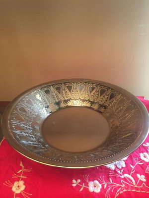 Silver-plated Zoulovits platter fondue fruit bowl like new