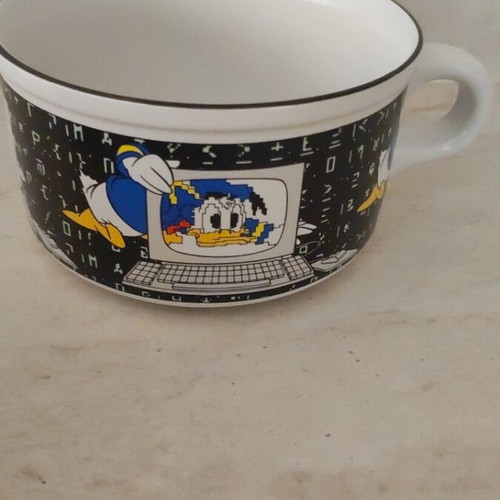 Disney That's Donald! vintage snack cup and plate set