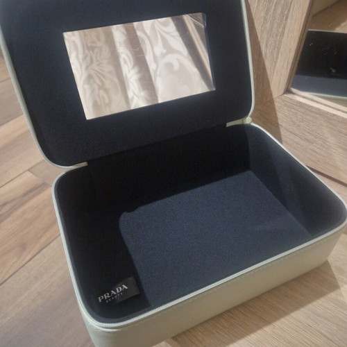 Prada Beauty Vanity Case mint green new