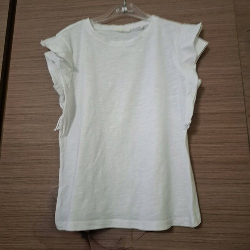 OVS Girls White Girl's Blouse With Ruffle Like New