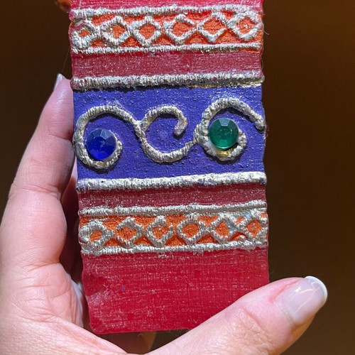 Indian decorative candle used with imperfections due to age
