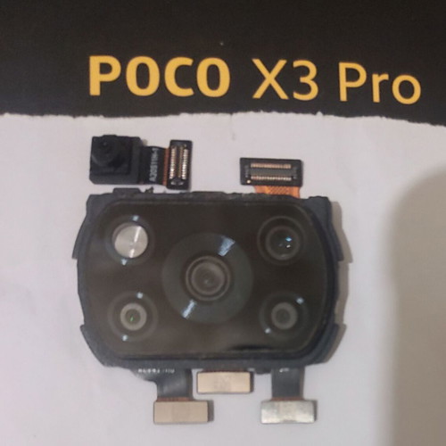 POCO X3 Pro front and back camera set used with cover