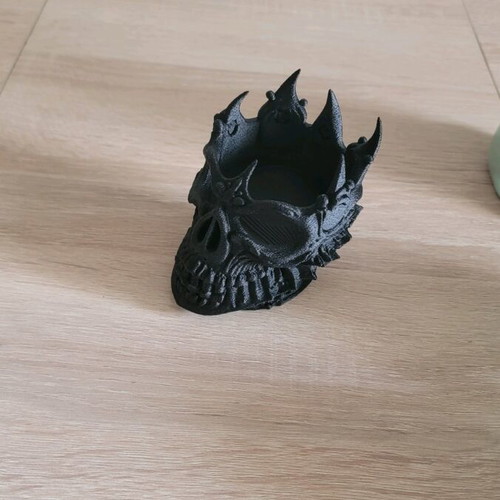 Gothic skull candle holder new