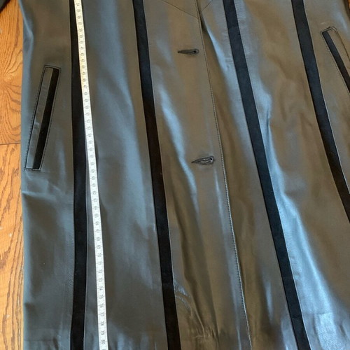 Leather coat like new, size L, black, from Constantinople
